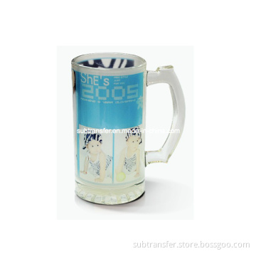 Sublimation 16 Oz Glass Beer Mug (Frost & Clear) (SM-40)